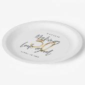 Het maken van 30 gouden goudprijs op feestdag Papi Papieren Bordje (Gekanteld)