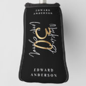 Het maken van 30 kijken goed gouden verjaardagsvie golfheadcover (Draai 90)