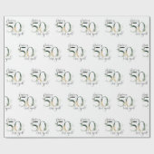 Het maken van 50 blik Goede Groene Goud Botanische Cadeaupapier (Vlak)