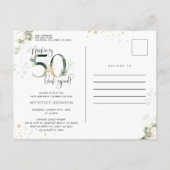 Het maken van 50 blik Goede Groene Goud Botanische Uitnodiging Briefkaart (Achterkant)