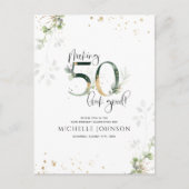 Het maken van 50 blik Goede Groene Goud Botanische Uitnodiging Briefkaart (Voorkant)