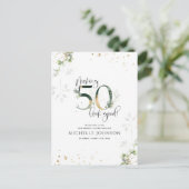 Het maken van 50 blik Goede Groene Goud Botanische Uitnodiging Briefkaart (Staand voorkant)