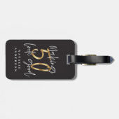 Het maken van 50 er een goede gouden verjaardag vi bagagelabel (Achterkant horizontaal)