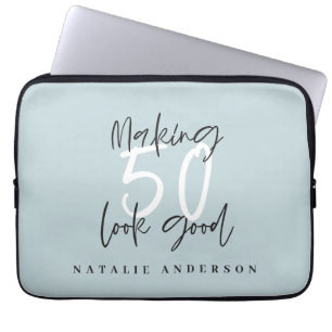 Het maken van 50 er een goede gouden verjaardag vi laptop sleeve
