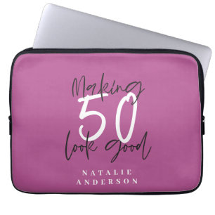 Het maken van 50 er een goede gouden verjaardag vi laptop sleeve
