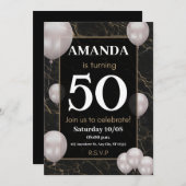 Het maken van 50 eruitziet goed elegant zilveren v kaart (Voorkant / Achterkant)