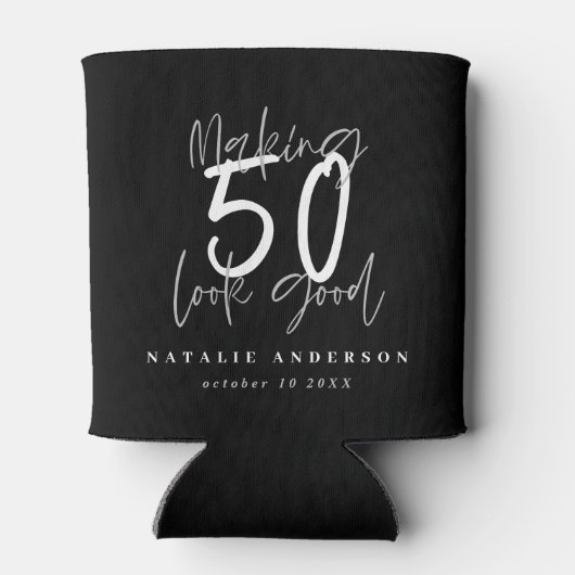 Het maken van 50 het goede verjaardagsfeest blikjeskoeler (Achterkant)