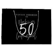 Het maken van 50 het goede verjaardagsfeest  groot cadeauzakje (Achterkant)