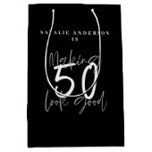 Het maken van 50 het goede verjaardagsfeest medium cadeauzakje (Voorkant)