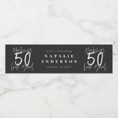 Het maken van 50 het goede verjaardagsfeest waterfles etiket (Enkel label)