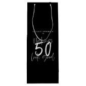 Het maken van 50 het goede verjaardagsfeest wijn cadeautas (Achterkant)