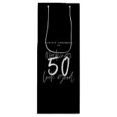 Het maken van 50 het goede verjaardagsfeest wijn cadeautas (Voorkant)