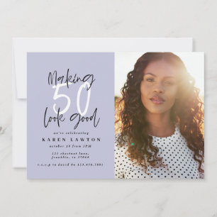 Het maken van 50 kijkt goede fotoverjaardagsuitnod