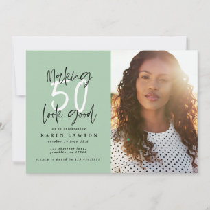 Het maken van 50 kijkt goede fotoverjaardagsuitnod