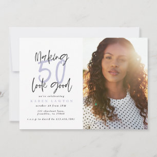 Het maken van 50 kijkt goede fotoverjaardagsuitnod