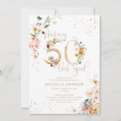 Het maken van 50-look Good Pink Gold Botanical Bir Kaart (Voorkant)