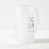 Het maken van 60 een goede gouden verjaardag matglas bierpul (Voorkant rechts)