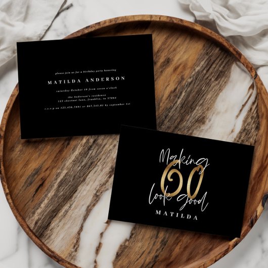 Het maken van 60 een goede gouden verjaardagsuitno