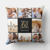 Het maken van 60 een gouden zwarte fotoverjaardag kussen (Achterkant)