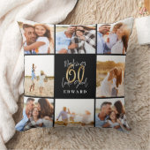 Het maken van 60 een gouden zwarte fotoverjaardag kussen (Deken)