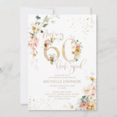 Het maken van 60 er Goed Roze Gold Fanical Birthda Kaart (Voorkant)