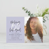 Het maken van 60 kijkt goede fotoverjaardagsuitnod (Staand voorkant)