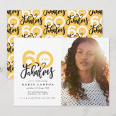 Het maken van 60 kijkt goede fotoverjaardagsuitnod (Voorkant / Achterkant)