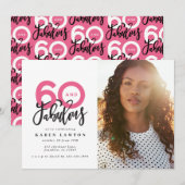 Het maken van 60 kijkt goede fotoverjaardagsuitnod (Voorkant / Achterkant)