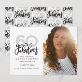 Het maken van 60 kijkt goede fotoverjaardagsuitnod (Voorkant / Achterkant)
