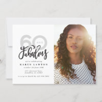 Het maken van 60 kijkt goede fotoverjaardagsuitnod