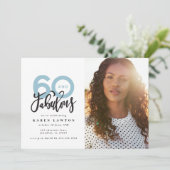 Het maken van 60 kijkt goede fotoverjaardagsuitnod (Staand voorkant)