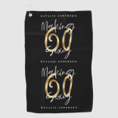 Het maken van 60 ziet er goed uit als feestdag voo golfhanddoek (Voorkant)