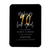 Het maken van 90 een goede gouden verjaardagsuitno magneet (Verticaal)