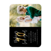 Het maken van 90 ziet er goed uit gouden verjaarda magneet (Verticaal)