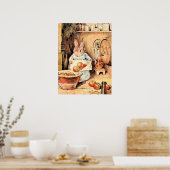 “Het maken van appelcider” door Beatrix Potter Poster (Keuken)