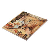 “Het maken van appelcider” door Beatrix Potter Tegeltje (Zijkant)