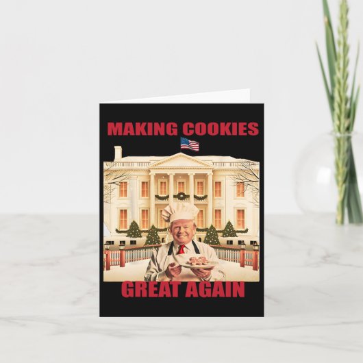 Het maken van Cookie Great Again Grappig Trump Nee Kaart (Voorkant)