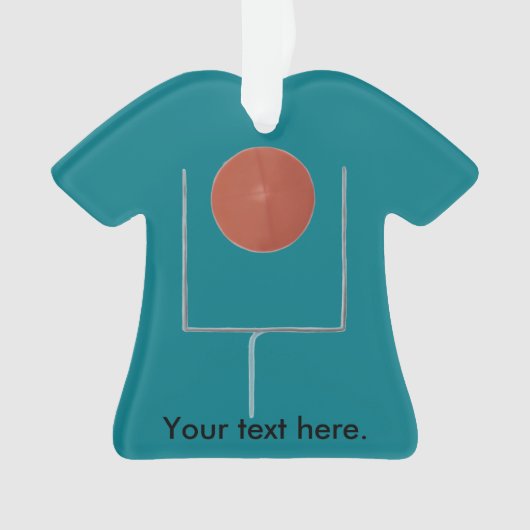 Het maken van de Football van het doelShirt Orname Ornament (voorkant)