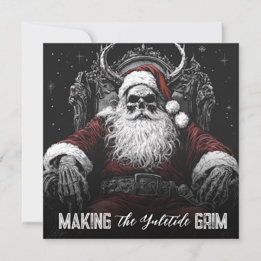 Het maken van de Yuletide Grim | Gothic Skeleton S Feestdagenkaart (Voorkant)