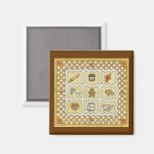 Het maken van een kerstkeukenmagneet van gemberkoe magneet (Voorkant / Achterkant)