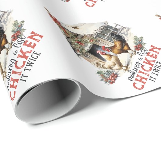 "Het maken van een lijst, Chicken it two" Puns Chr Cadeaupapier (Rol Hoek)