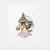 "Het maken van een lijst, Chicken it two" Puns Chr Fleece Deken (Voorkant)