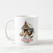 "Het maken van een lijst, Chicken it two" Puns Chr Koffiemok (Links)