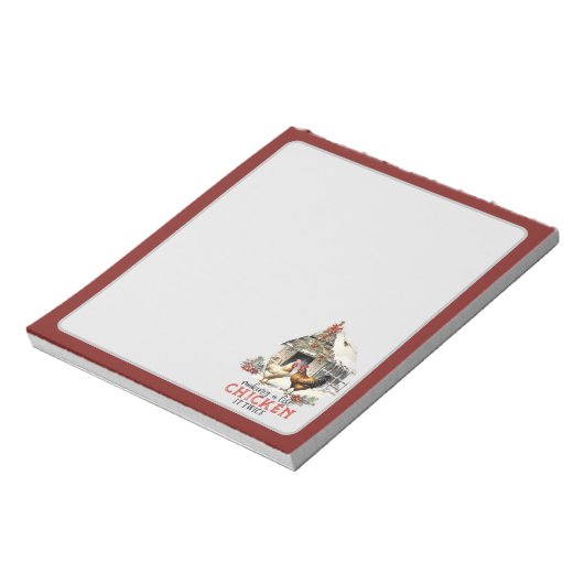 "Het maken van een lijst, Chicken it two" Puns Chr Notitieblok (Linkerzijde)