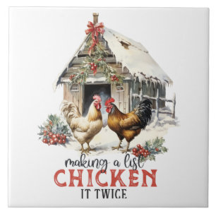 "Het maken van een lijst, Chicken it two" Puns Chr Tegeltje