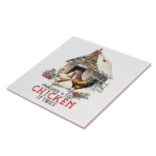 "Het maken van een lijst, Chicken it two" Puns Chr Tegeltje (Zijkant)