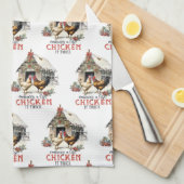 "Het maken van een lijst, Chicken it two" Puns Chr Theedoek (Quarter Fold)