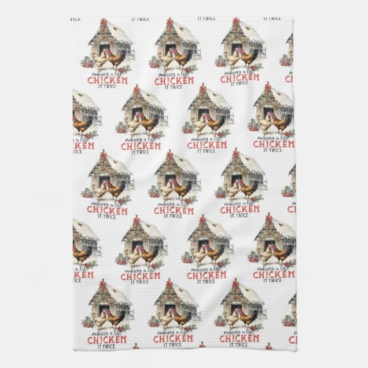 "Het maken van een lijst, Chicken it two" Puns Chr Theedoek (Verticaal)