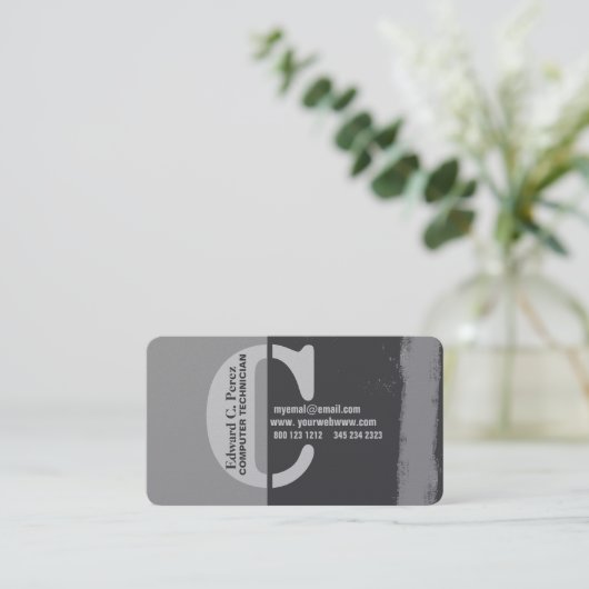 Het maken van een merk Bold Letter C Monogrammed I Visitekaartje (Staand voorkant)