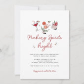 Het maken van geesten helder handgeschreven kerstf kaart (Voorkant)